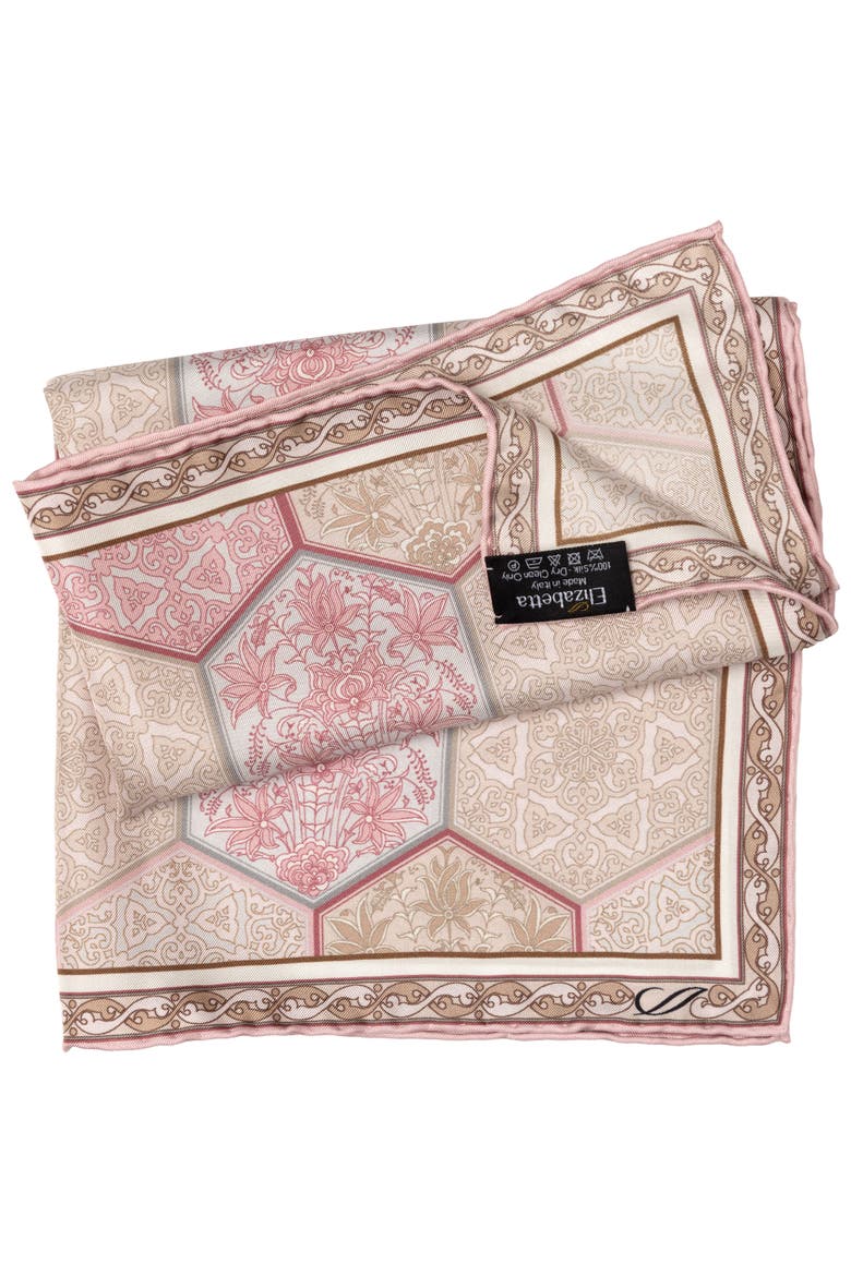 Dante - Silk Pocket Square for Men, Alternate, color, Pink