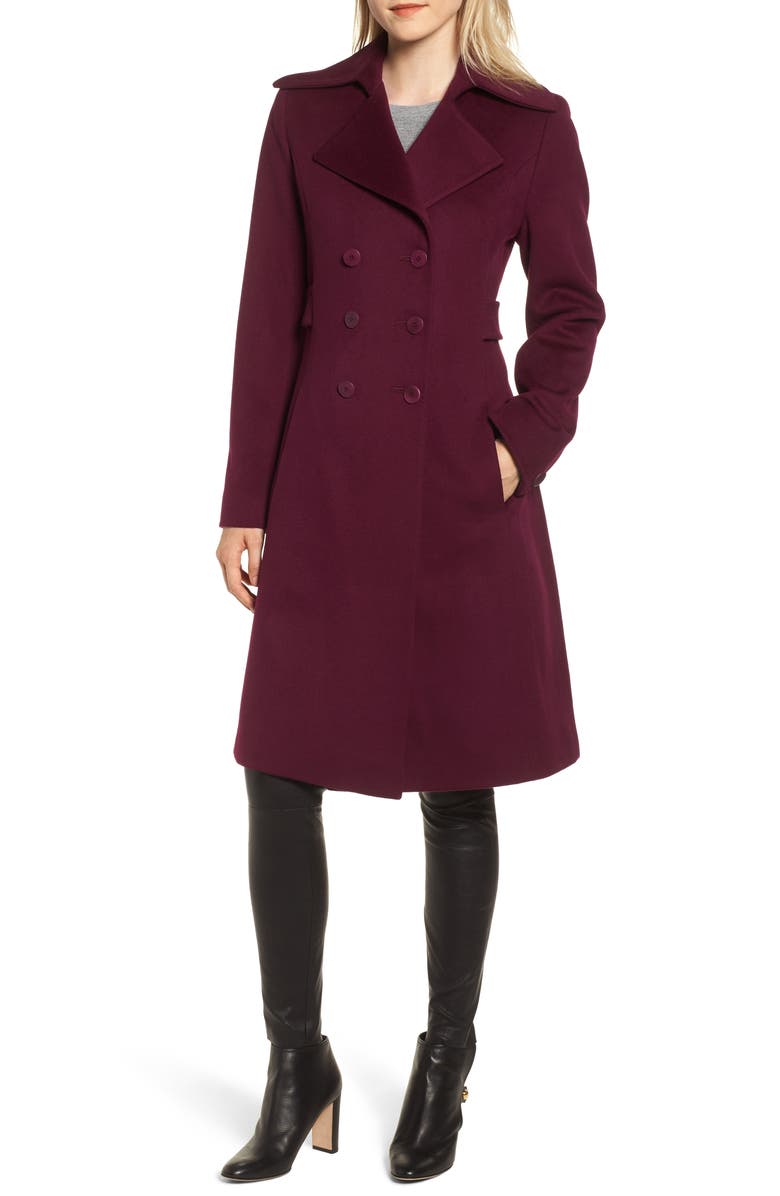 Fleurette Double Breasted Loro Piana Wool Coat, Main, color, 