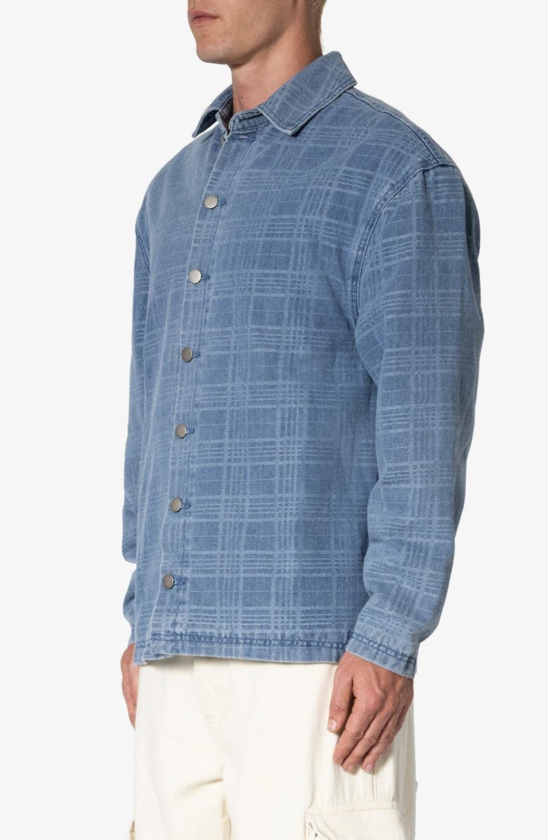 mnml Jacquard Denim Workwear Jacket, Alternate, color, Blue