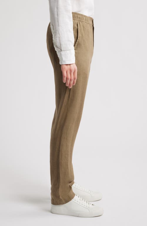 Bugatchi Tristan Drawstring Linen Pants In Olive