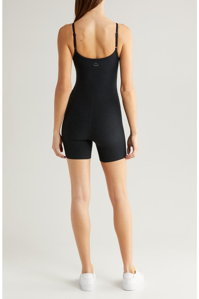 Keep Pace Space Dye Bike Romper, Alternate, color, DARKEST NIGHT