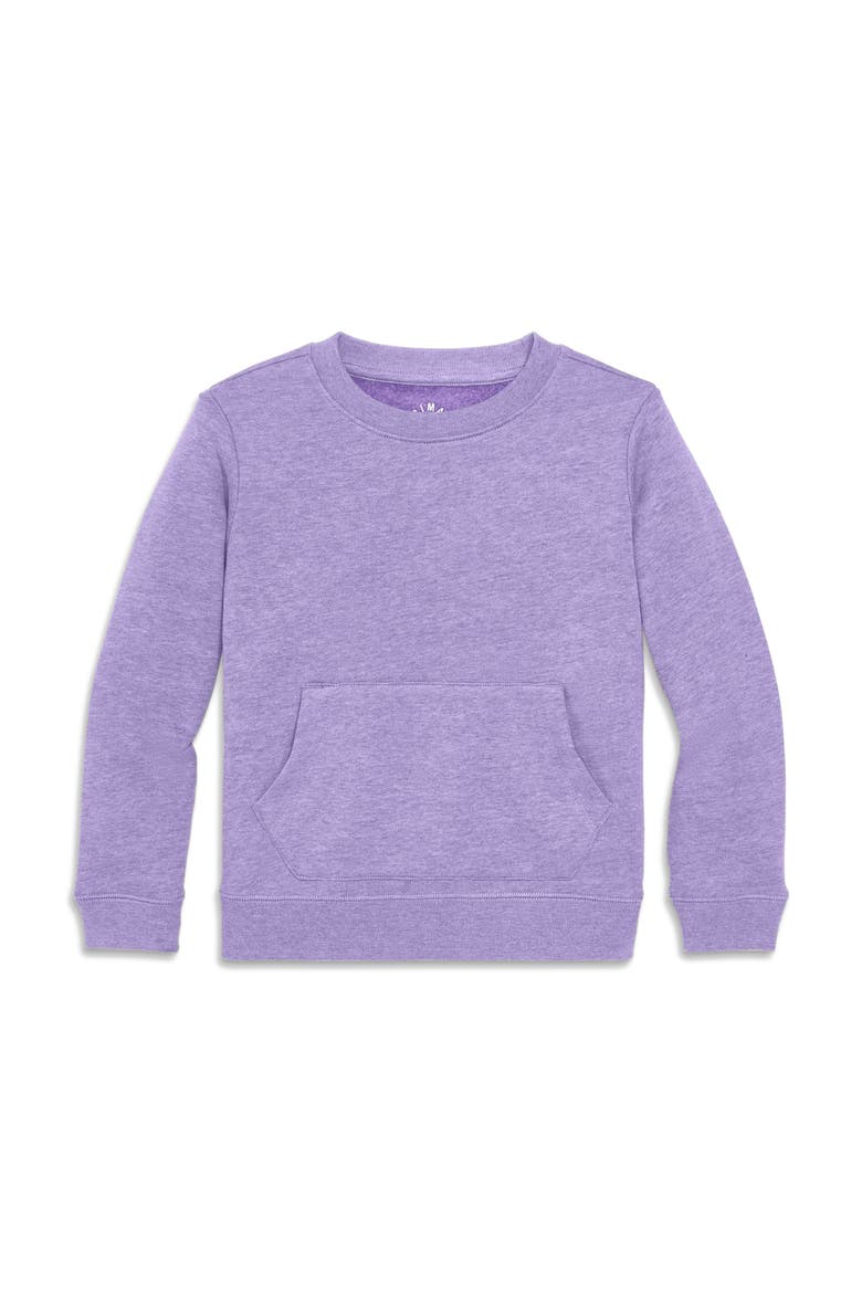Cozy Fleece Crewneck Sweatshirt, Main, color, Heather Iris