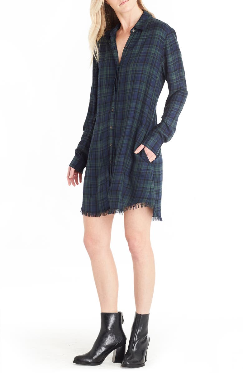 Michael Stars Plaid Shirtdress, Alternate, color, 