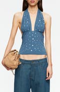 LIONESS Safari Stud Halter Crop Top
