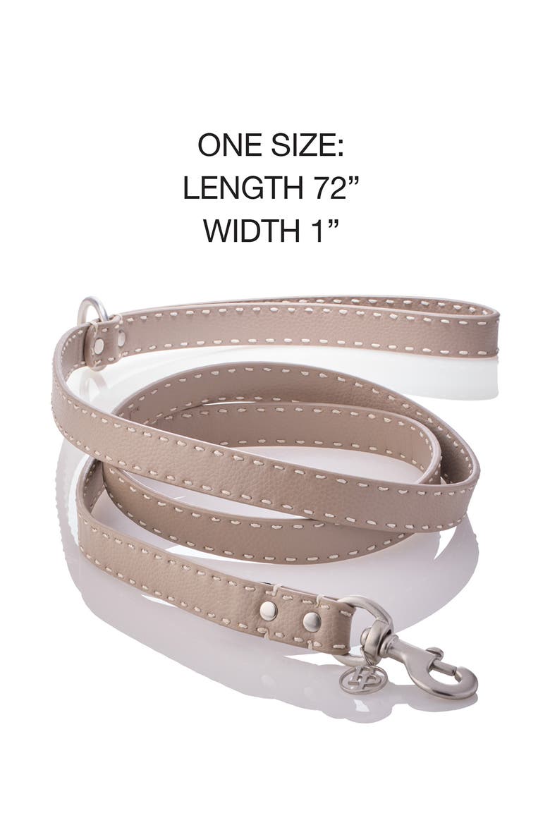 Rein Faux Leather Pet Leash, Alternate, color, DAPPLED CASHMERE