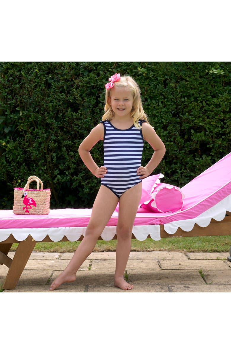 Rachel Riley Breton Lycra Swimsuit, Alternate, color, Navy