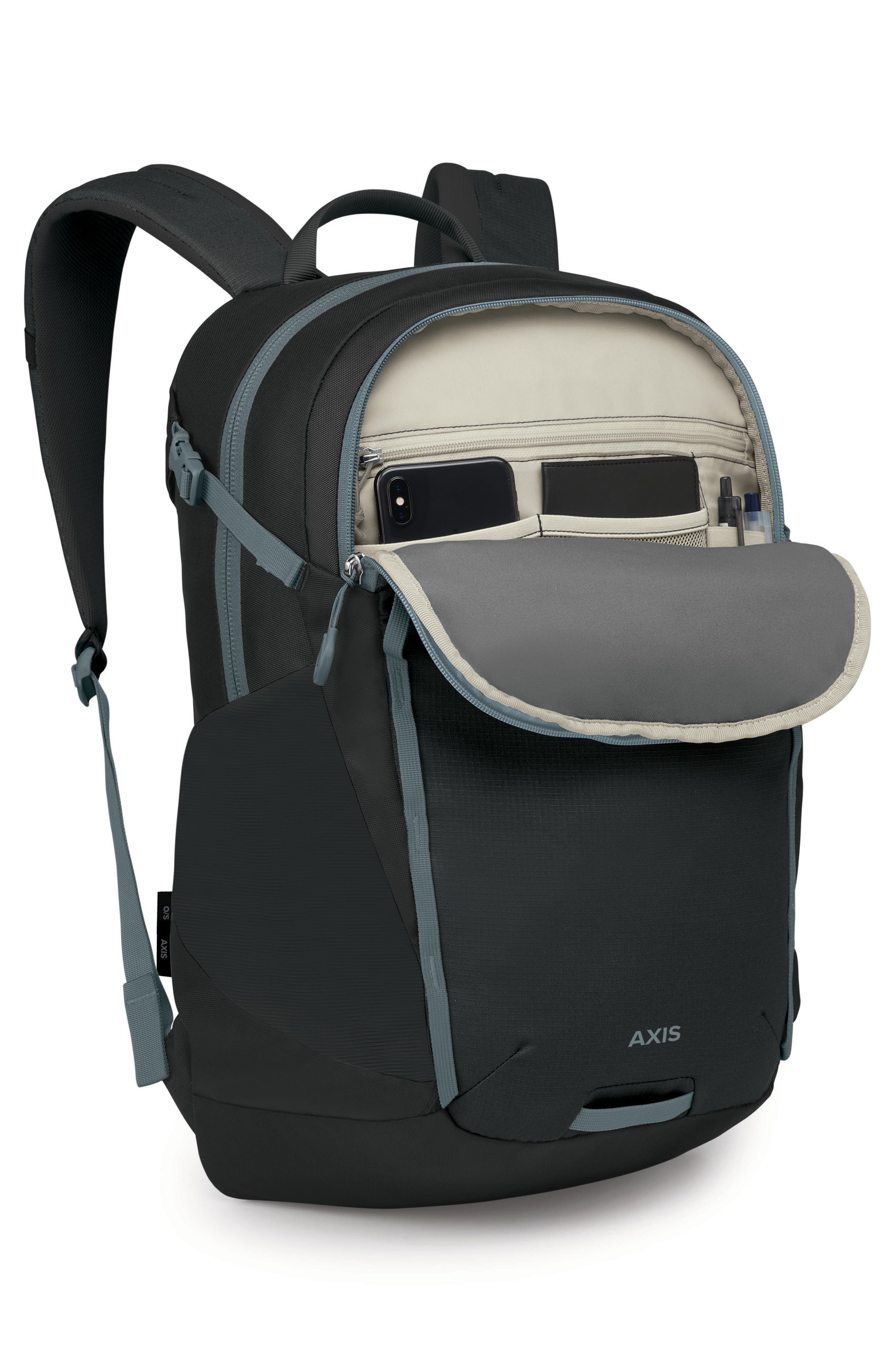 Osprey Axis 24-Liter Backpack, Alternate, color, Black/ Shale Grey