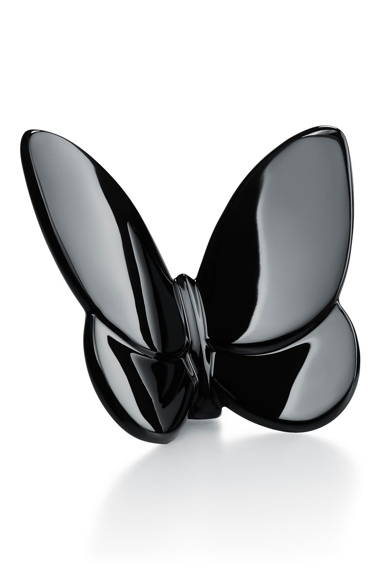 Lucky Lead Crystal Butterfly, Main, color, BLACK
