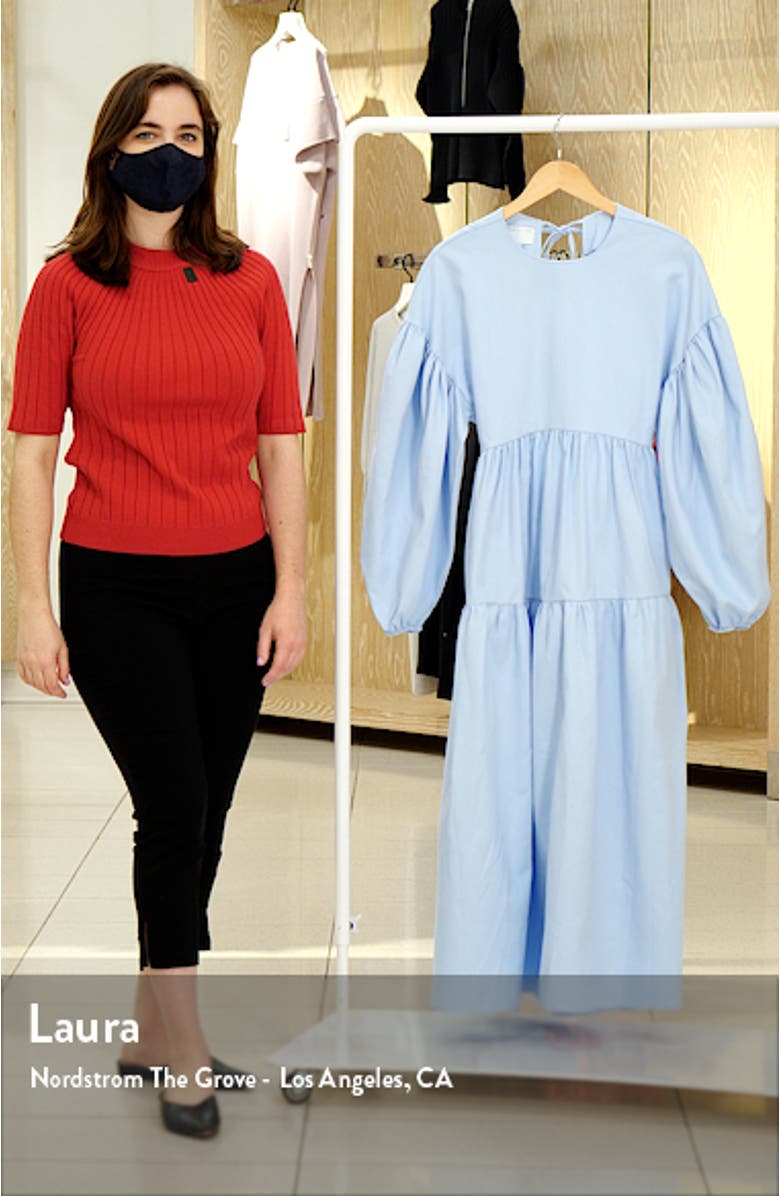 Tie Back Tiered Long Sleeve Maxi Dress, sales video thumbnail