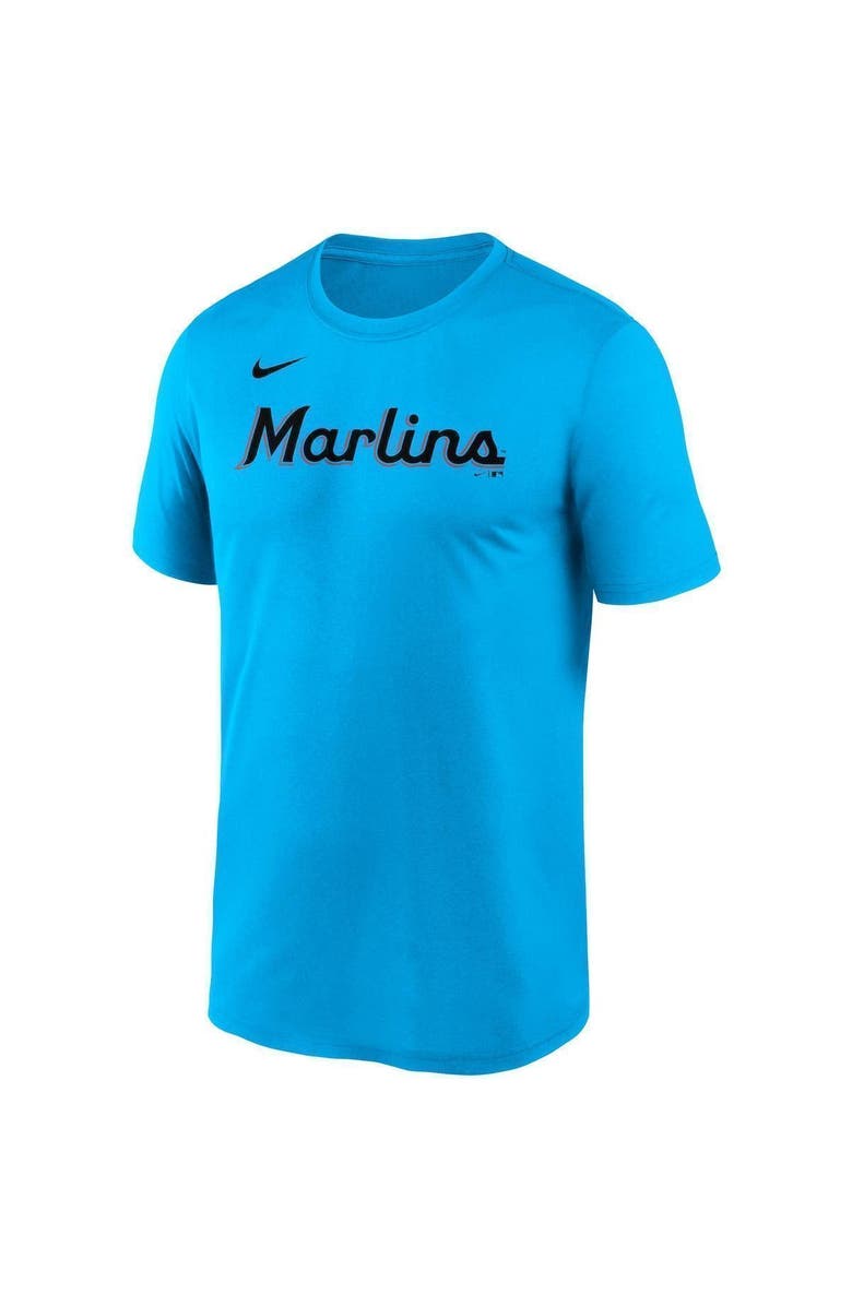 Nike Men's Nike Blue Miami Marlins Wordmark Legend Performance T-Shirt, Alternate, color, 