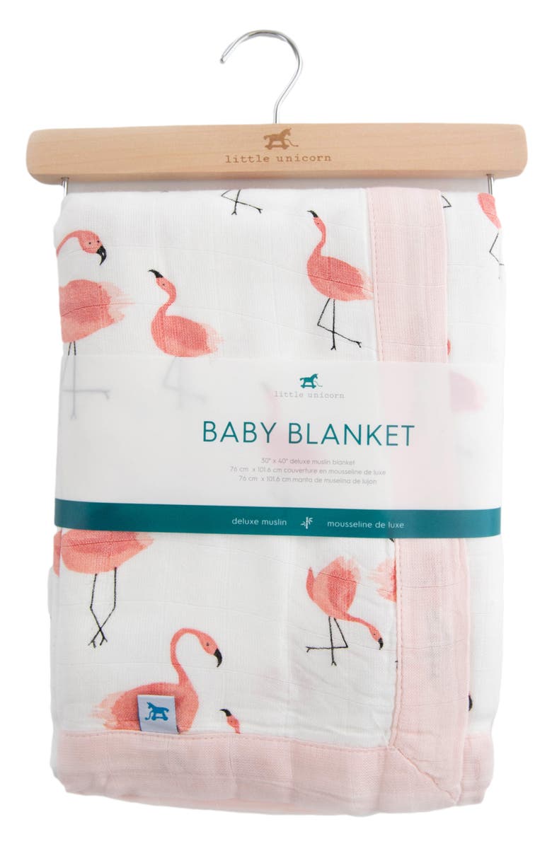 little unicorn Deluxe Muslin Baby Receiving Quilt, Alternate, color, Pink Ladies