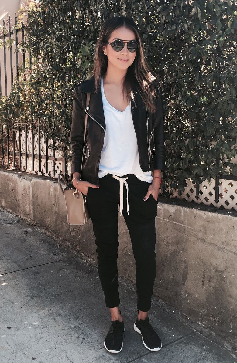 SINCERELY JULES 'Lux' Skinny Cotton Jogger Pants, Alternate, color, 