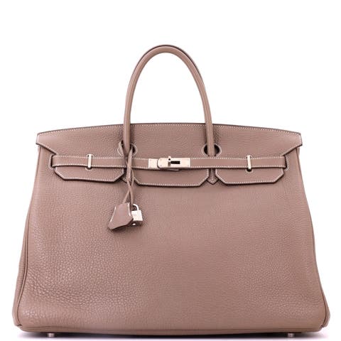 Birkin Handbag Grey Togo with Palladium Hardware 40