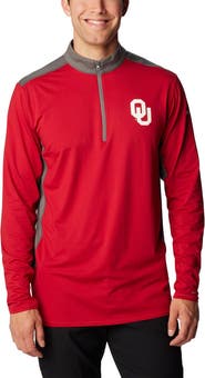 Columbia Men's Columbia Crimson Oklahoma Sooners Tech Trail™ Omni-Shade Quarter-Zip Top