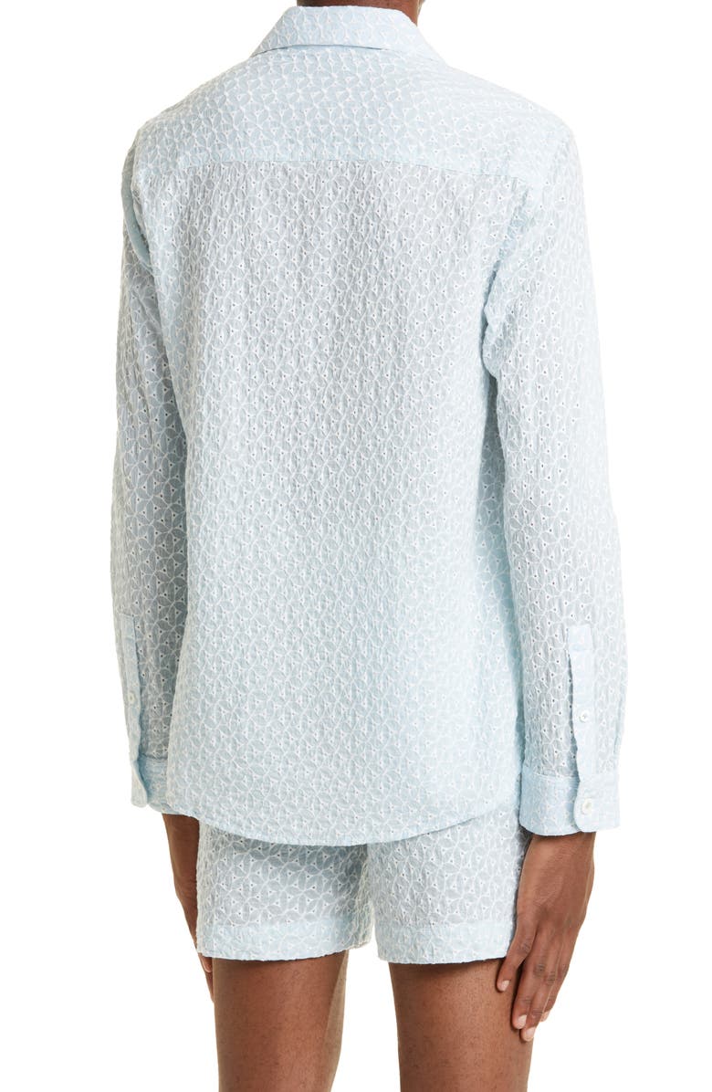 SMR Days Men's Paloma Textured Camp Collar Button-Up Shirt, Alternate, color, 