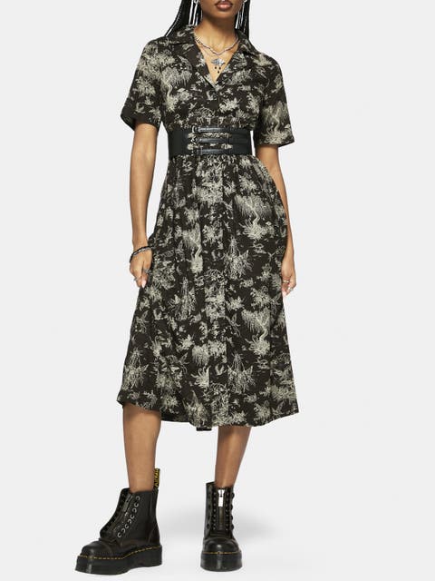 Zorya Winter Maypole Midi Shirt Dress