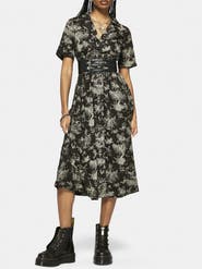 Disturbia Zorya Winter Maypole Midi Shirt Dress
