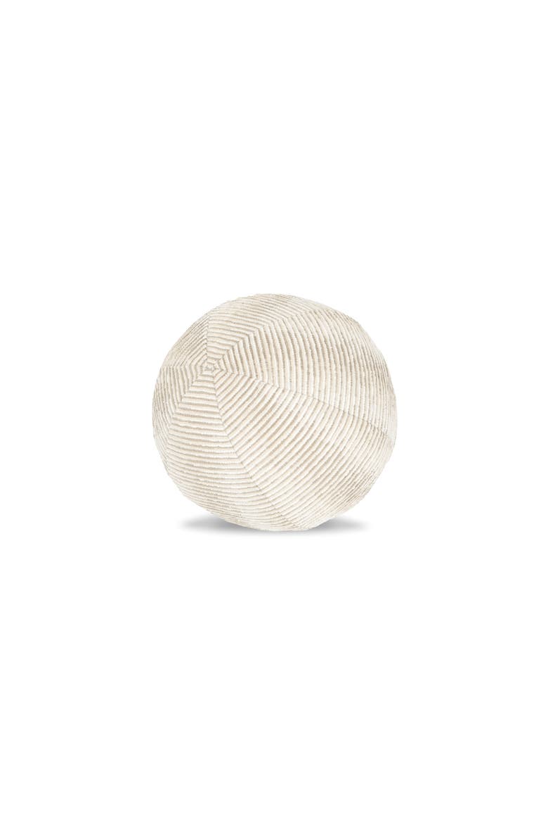 Progress Multicolored Chenille Indoor & Outdoor Woven Accent Orb Pillow, Main, color, Sand