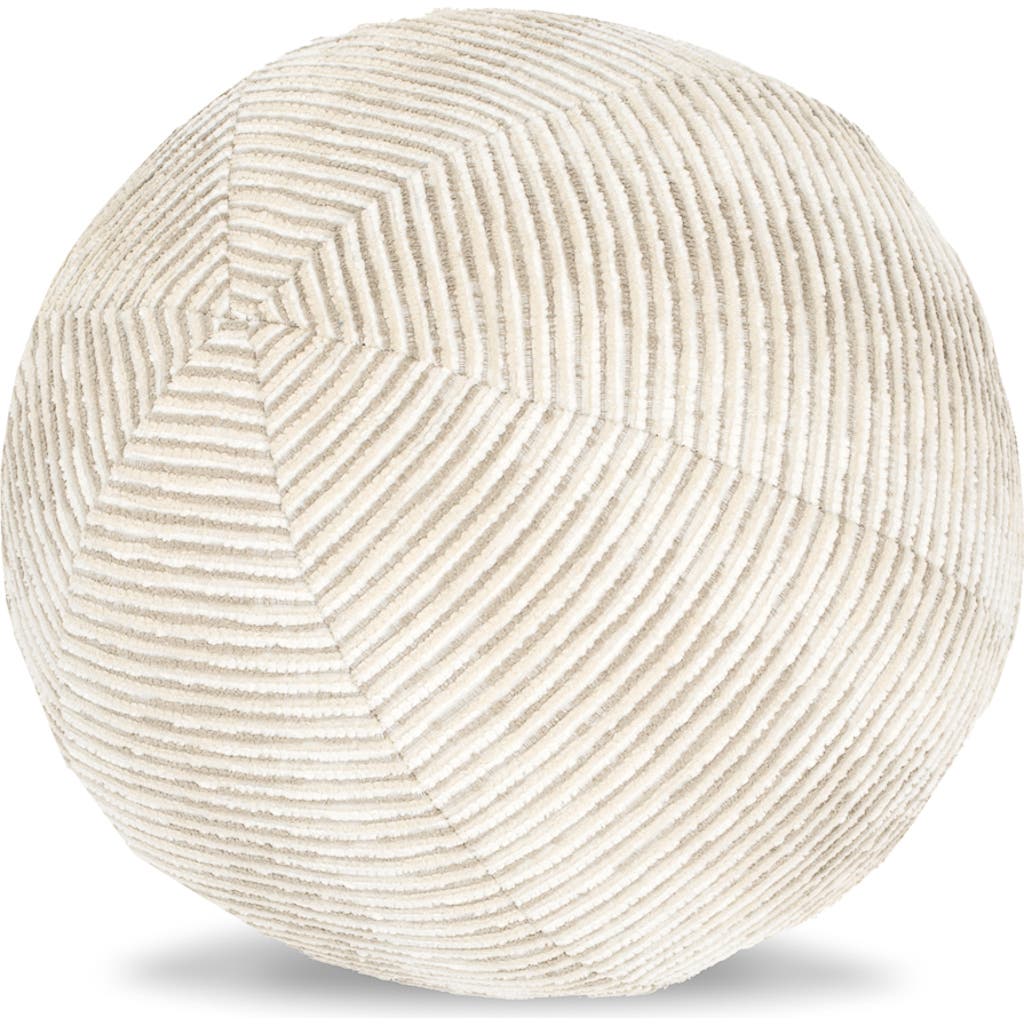 Elaine Smith Progress Multicolored Chenille Indoor & Outdoor Woven Accent Orb Pillow In Neutral