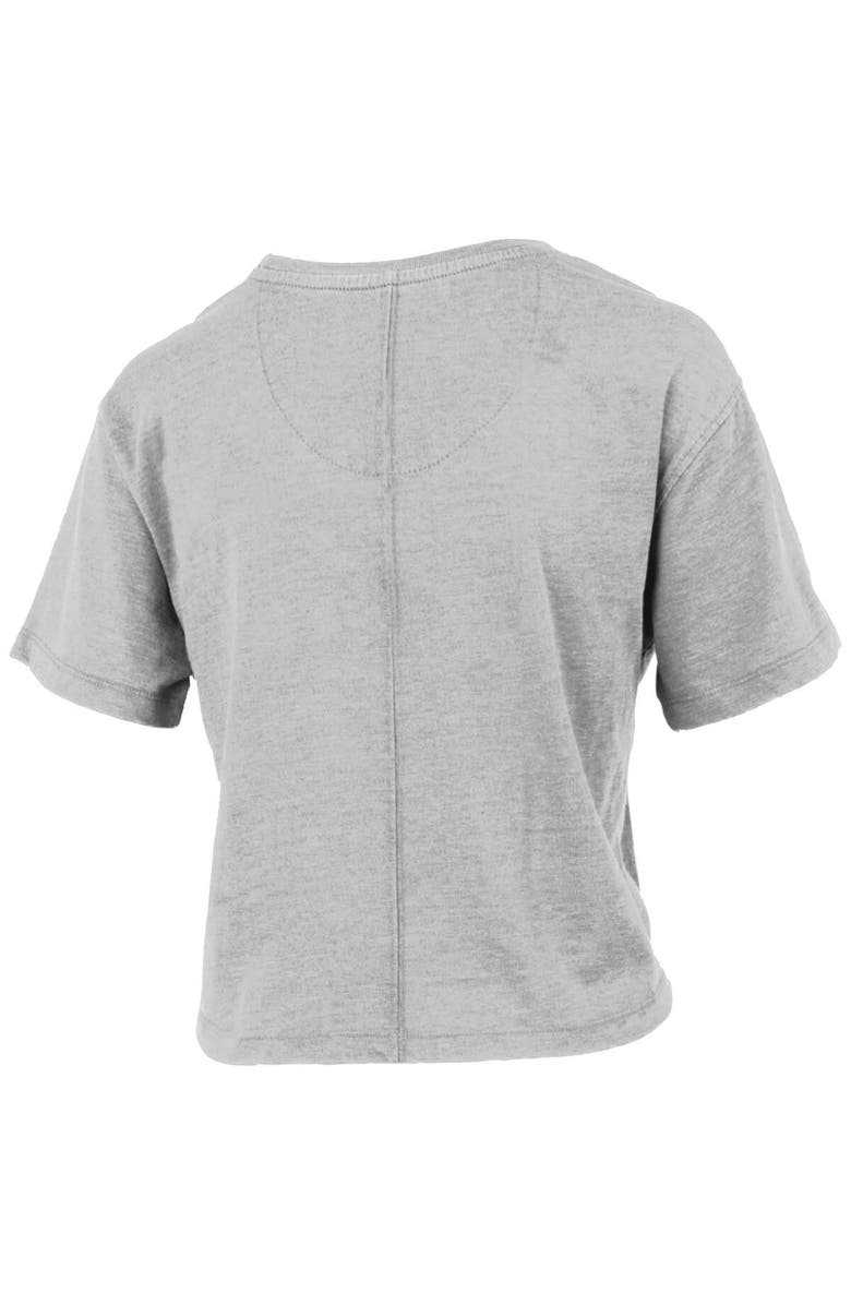 PRESSBOX Women's Pressbox Gray Michigan Wolverines College Football Playoff 2023 National Champions Vintage Waist-Length T-Shirt, Alternate, color,