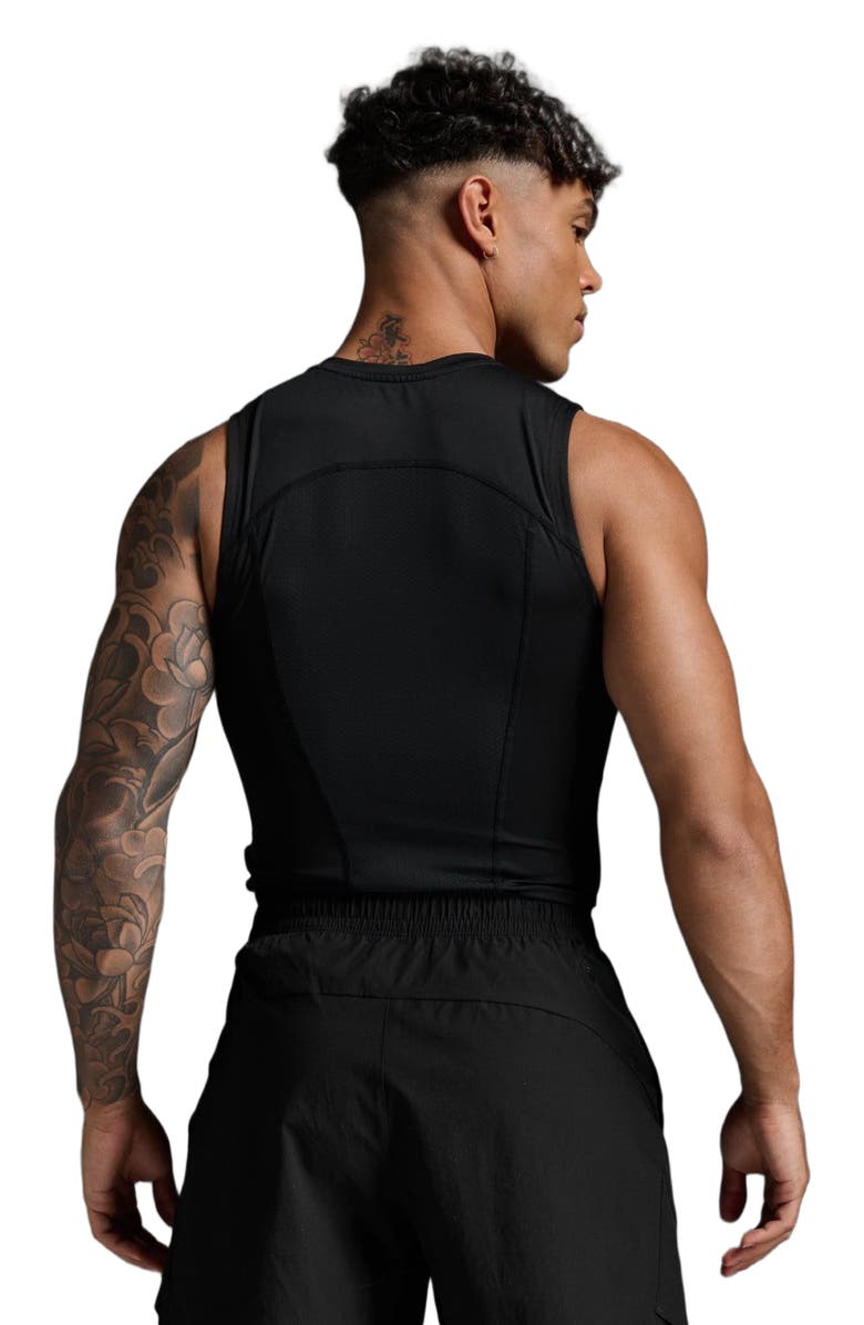 2XU Core Compression Sleeveless, Alternate, color, Black/Silver