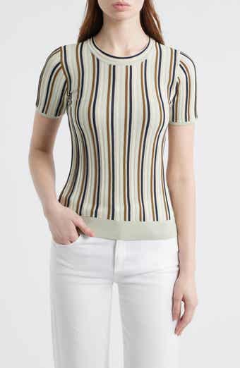 Victoria Stripe Rib Knit Top