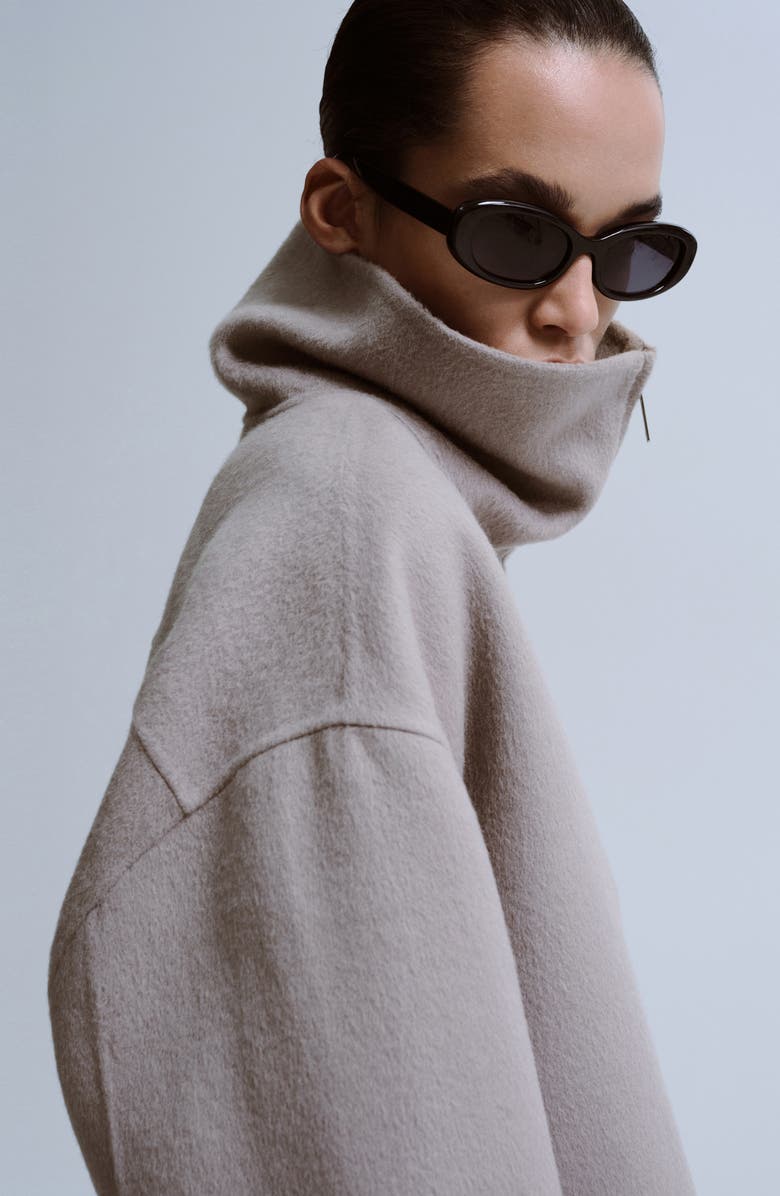 MANGO Wool Blend Jacket, Alternate, color, Grey