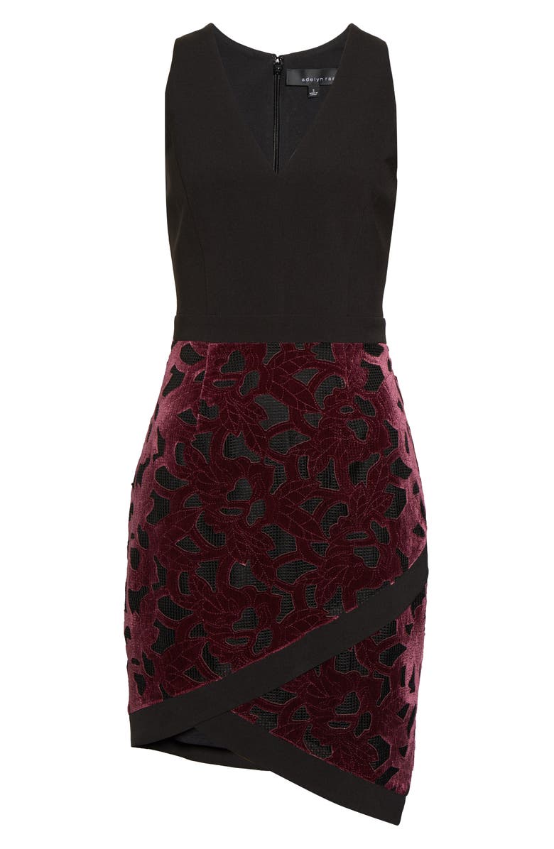 Adelyn Rae Skyla Mixed Media Dress, Alternate, color,