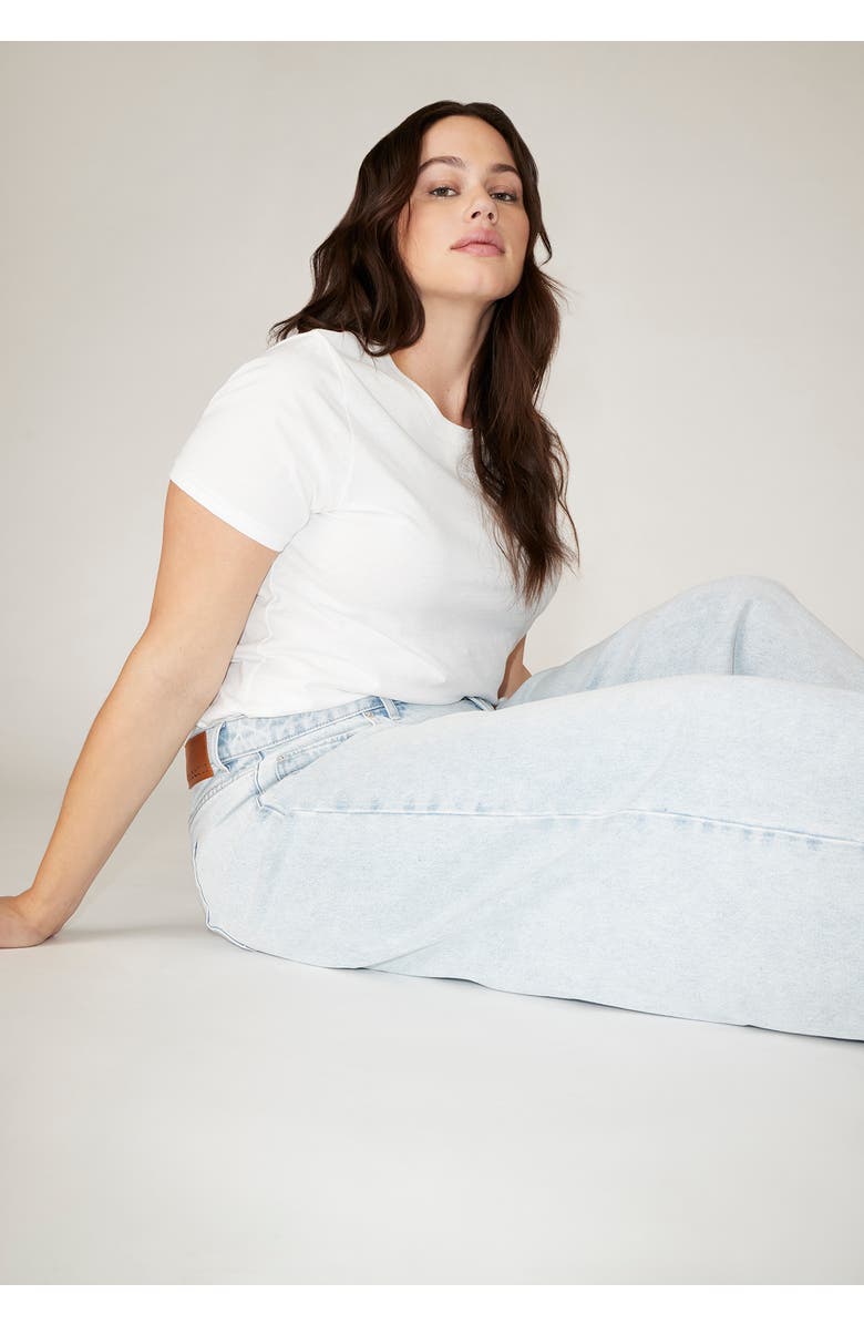 ELOQUII The Yvette Rigid Wide Leg Jean, Alternate, color, Light Wash