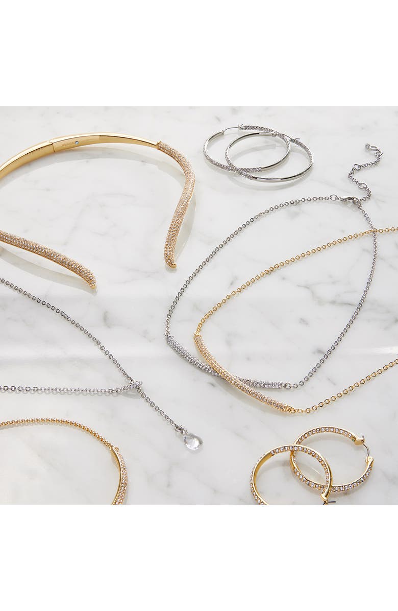 Kleinfeld Pavé Crystal Hoop Earrings, Alternate, color,