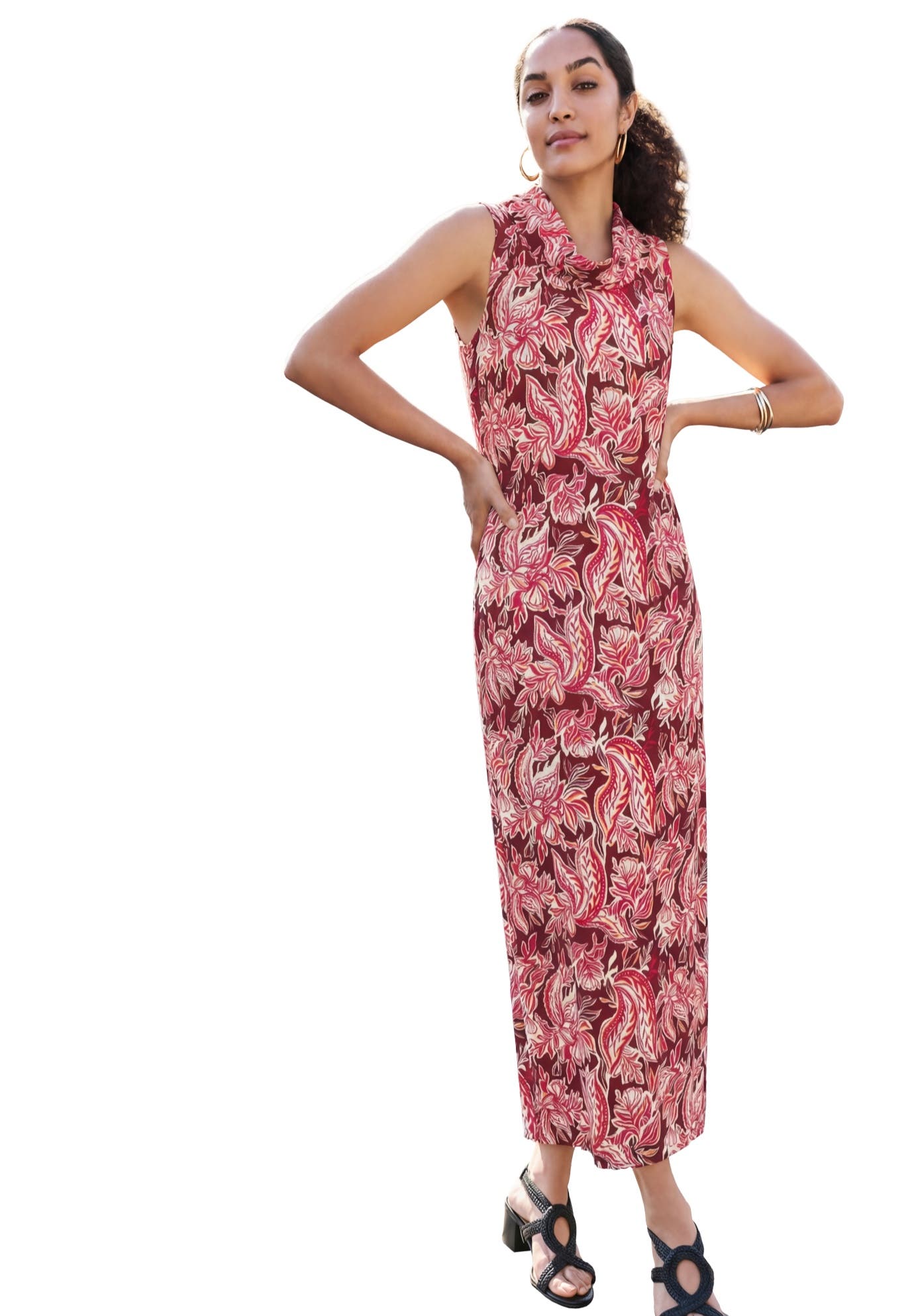BURGUNDY DANCING BATIK