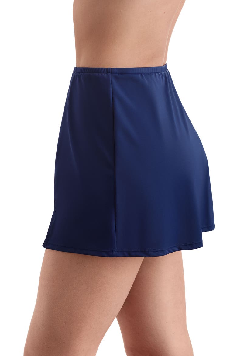 Side Slit Swim Skirt, Alternate, color, Navy Blue