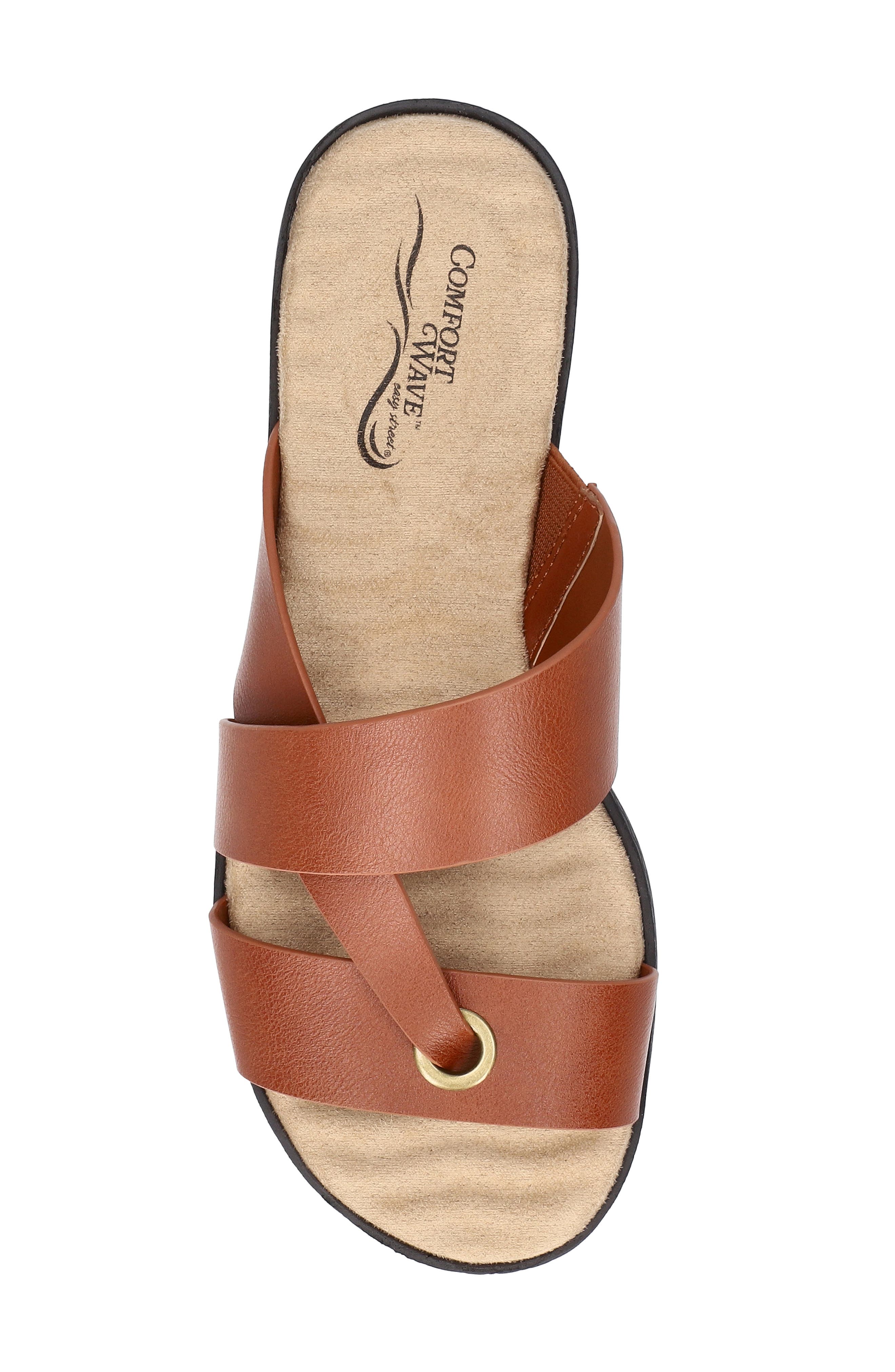 Gulf Toe Thong Sandal, Alternate, color, COGNAC