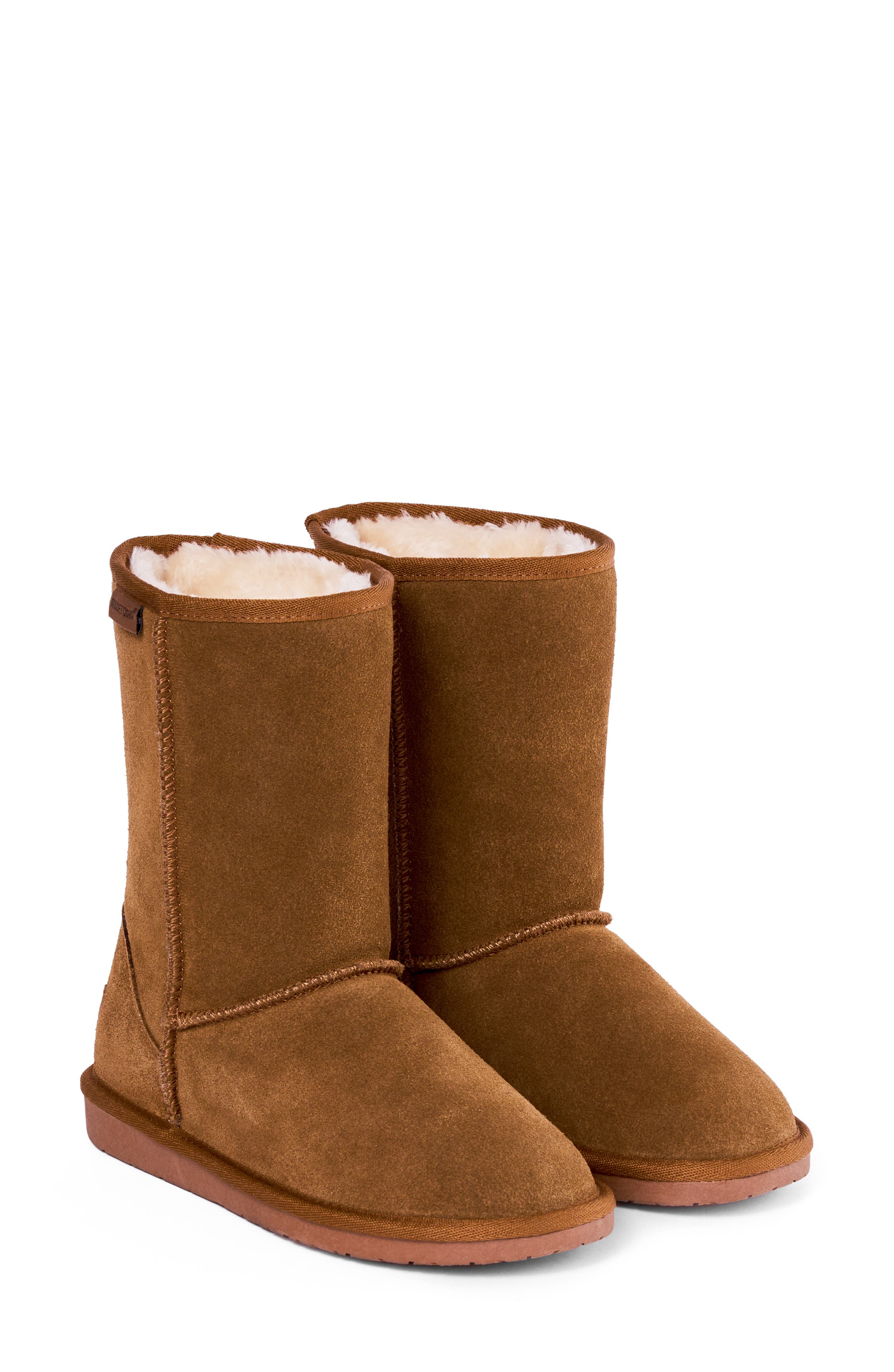 Minnetonka Callahan Faux Fur Boot, Alternate, color, Tan