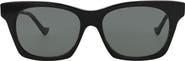 Gucci 55mm Square Crystal Embellished Sunglasses