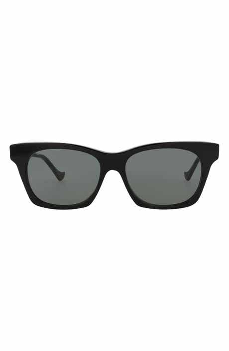 Gucci 55mm Square Crystal Embellished Sunglasses
