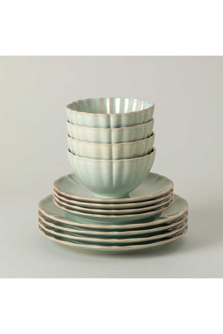 Alentejo 12-pc place setting w/ cereal bowl, Main, color, Turquoise