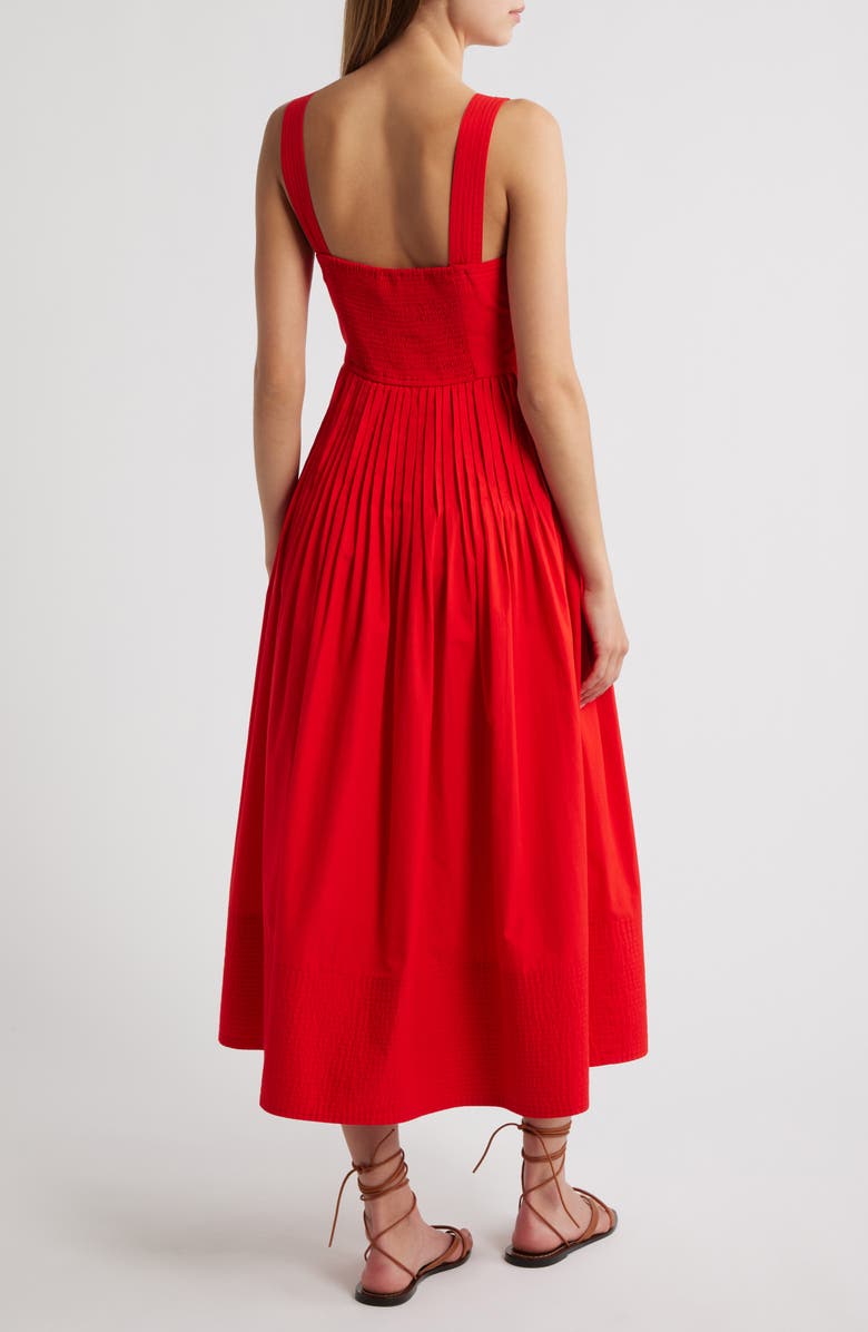 THE GREAT. The Day Break Pleated Sleeveless Maxi Dress, Alternate, color, 