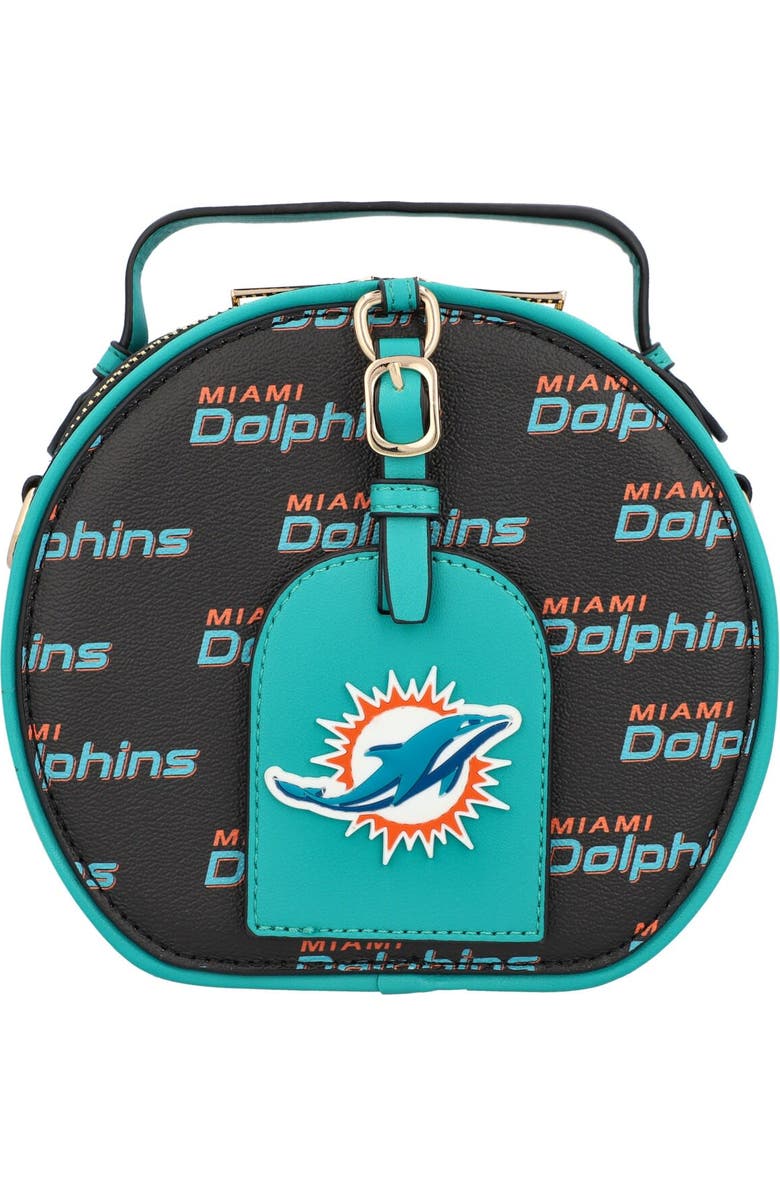 CUCE Miami Dolphins Repeat Logo Round Bag, Main, color,