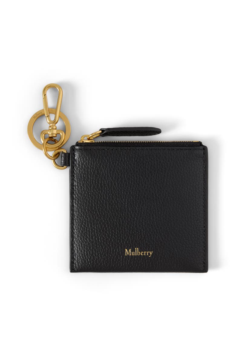 Clip Zipped Credit Card Pouch, Main, color, Black