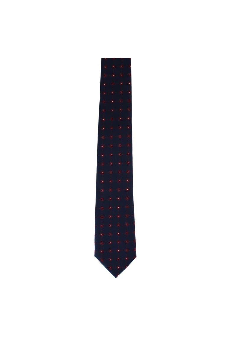 Flower Diamonds Necktie, Alternate, color, Navy