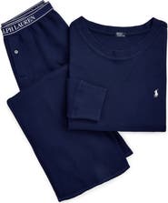 Polo Ralph Lauren Stretch Cotton Blend Thermal Pajamas