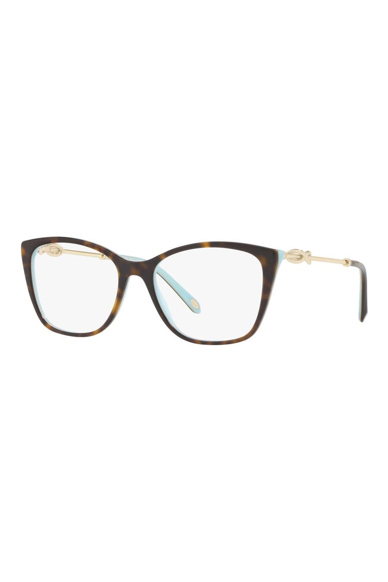 54mm Square Optical Glasses, Alternate, color, HAVANA/ BLUE