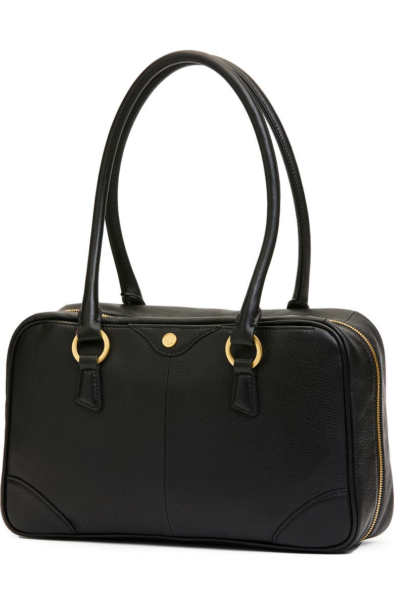 HAMMITT Medium Meredith Leather Shoulder Bag, Alternate, color, Black/ Brushed Gold