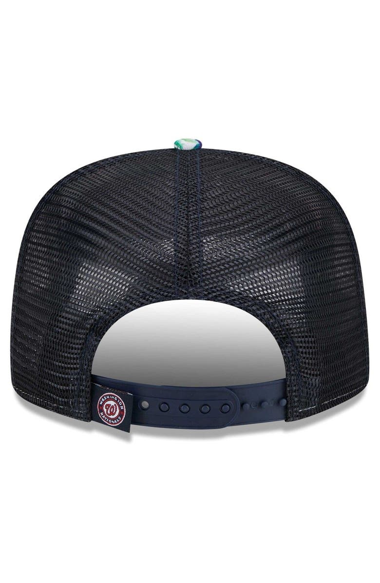 New Era Men's New Era Washington Nationals Tropic Floral Golfer Lightly Structured Snapback Hat, Alternate, color, 