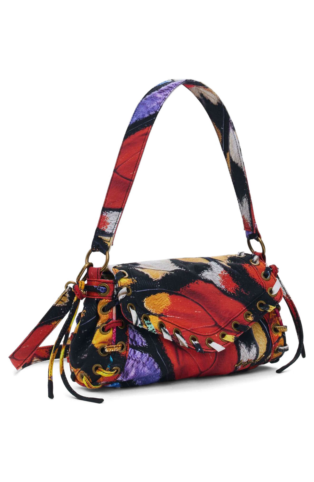 Desigual Abstract Print Crossbody Bag, Alternate, color, Red