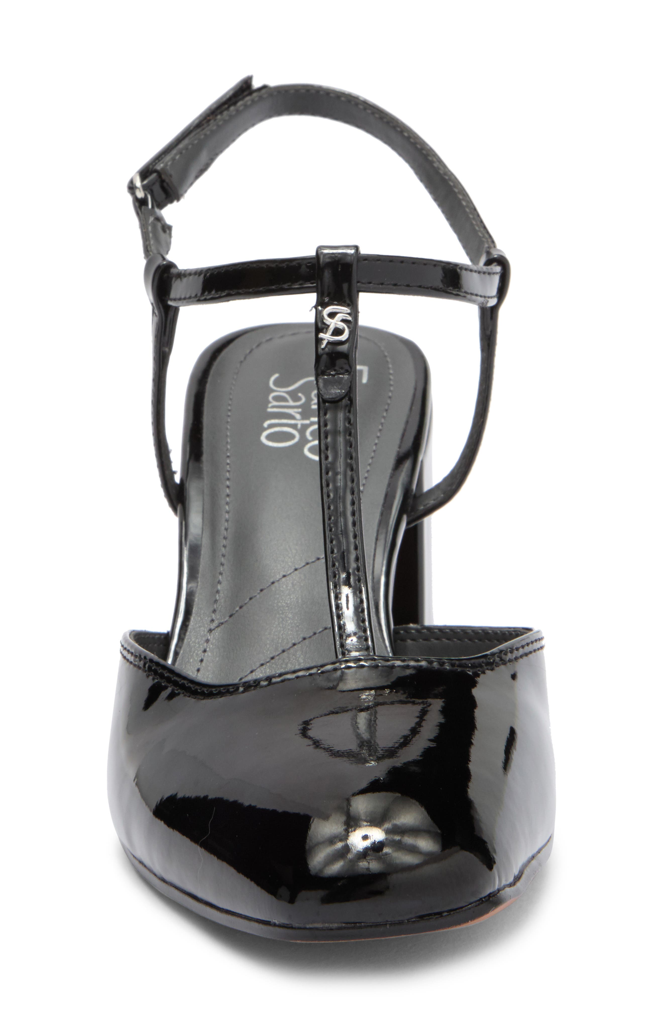 Franco Sarto Tasha T-Strap Pump, Alternate, color, Black Patent