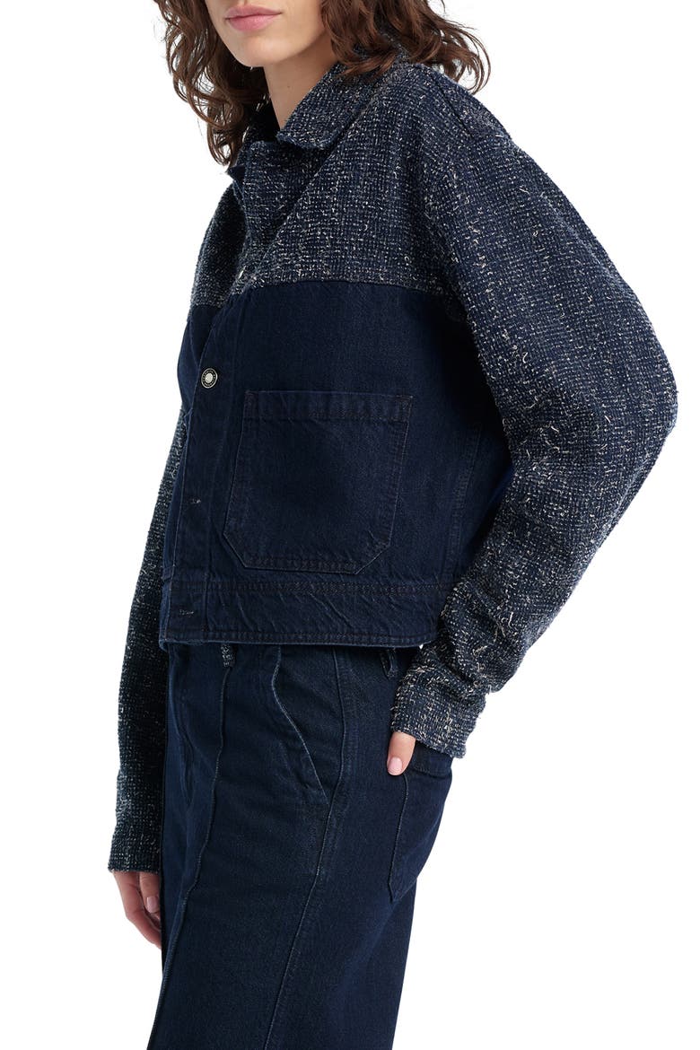 The Leave An Impression Texture Denim Jacket, Alternate, color, MARFA