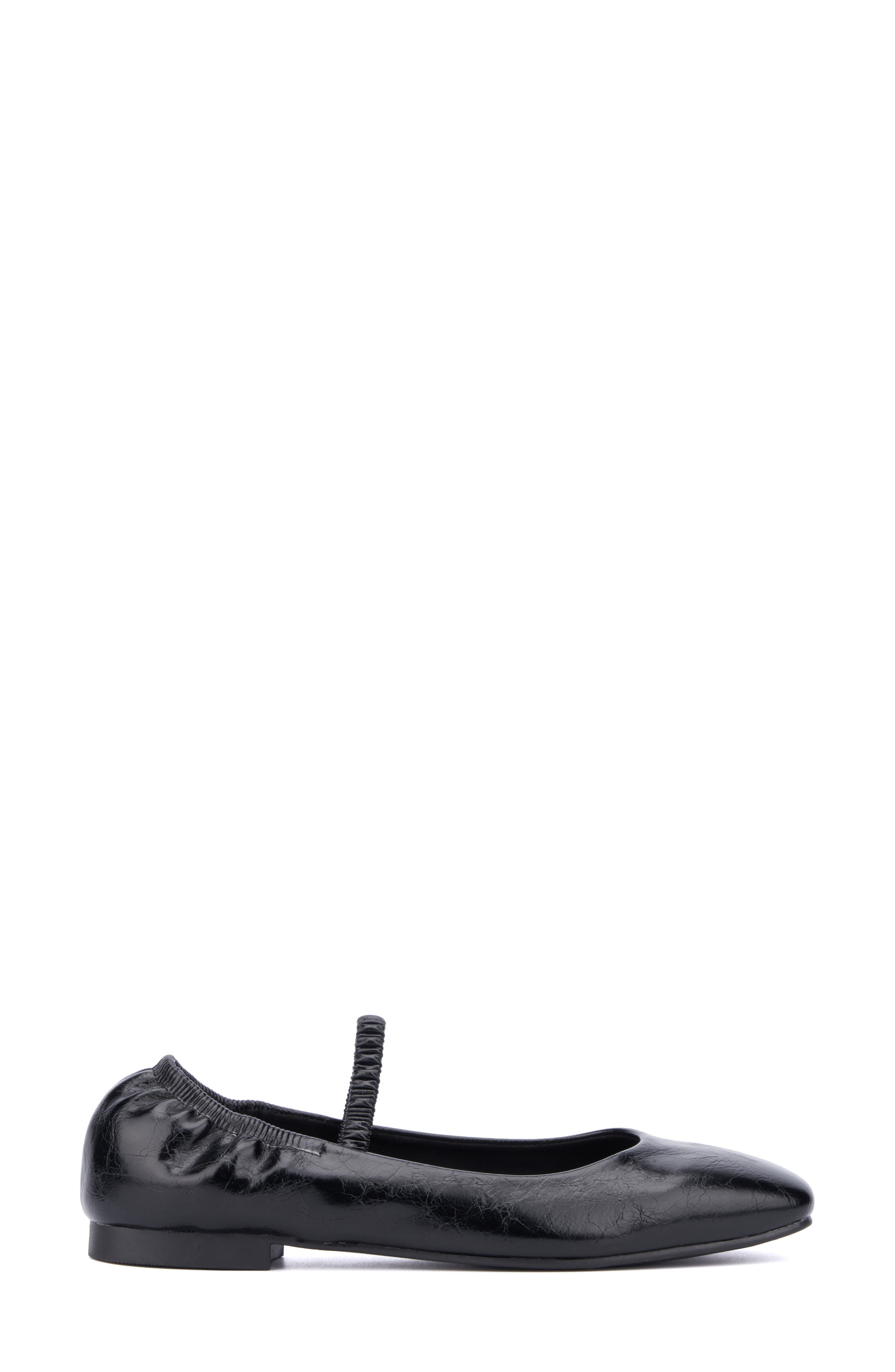NEW YORK AND COMPANY Paris Mary Jane Flat, Alternate, color, Black