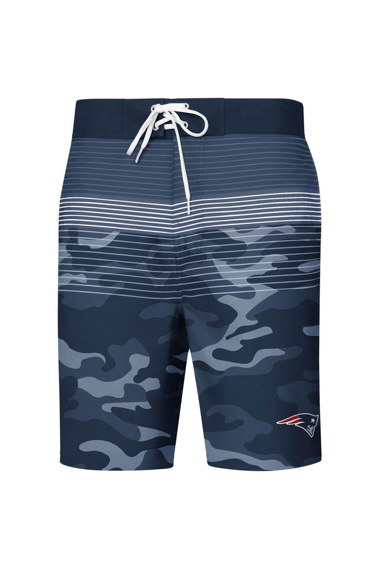 Men's G-III Sports by Carl Banks Navy New England Patriots Wave Swim Trunks, Alternate, color, Navy